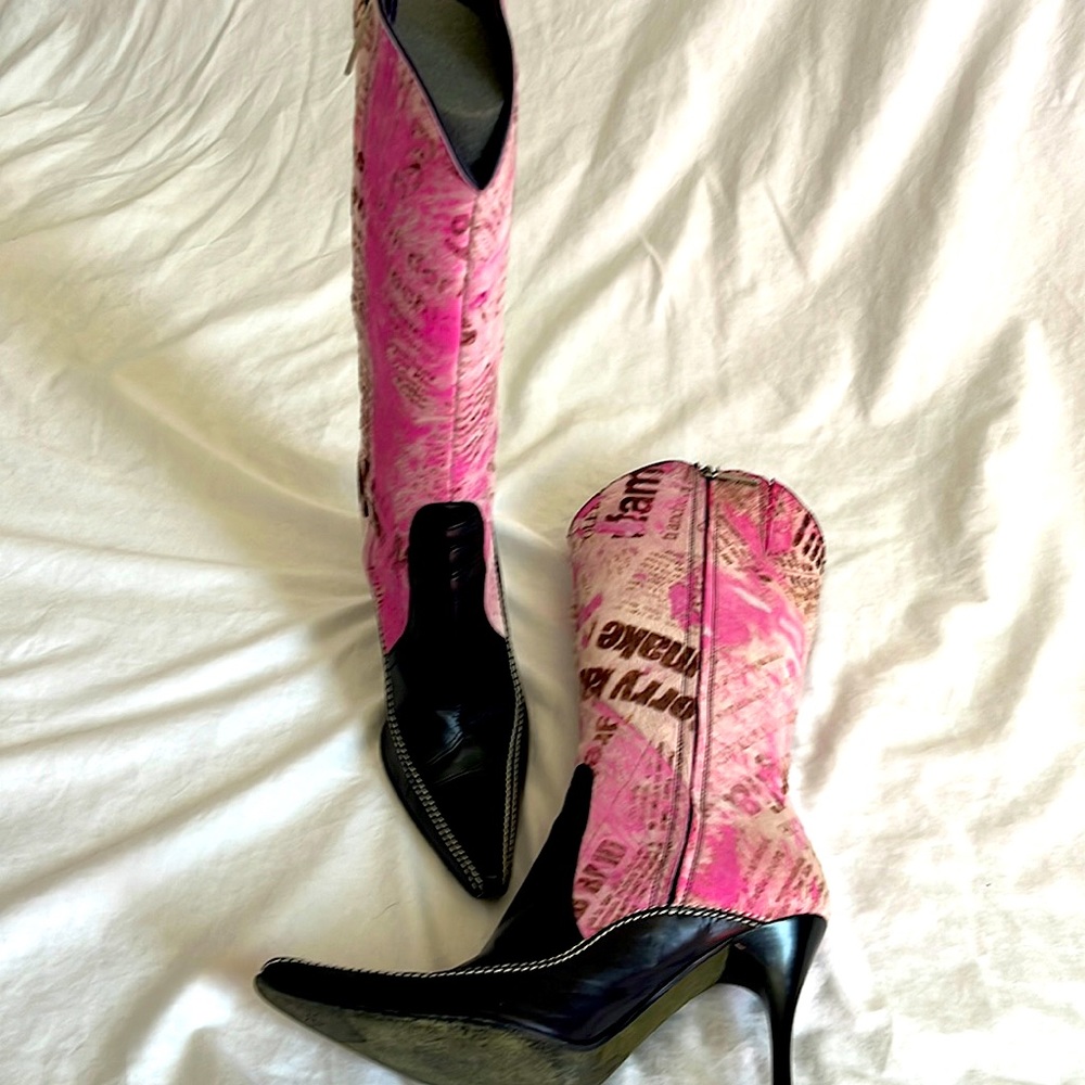 These designer boots bought at Belagio casino in Las Vegas.